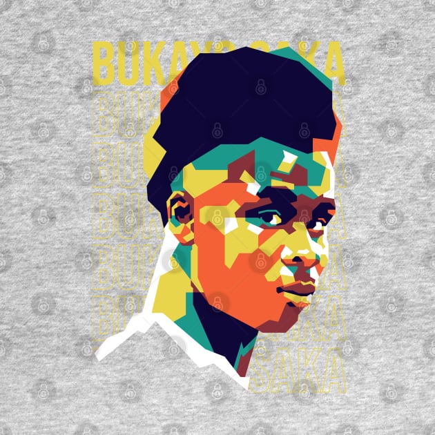 Bukayo Saka on WPAP art 2 by pentaShop